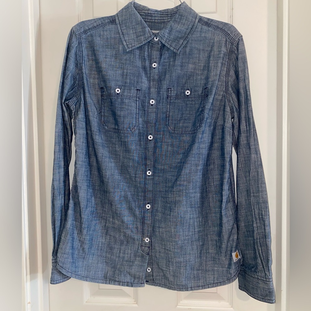 Carhartt‎ Women's Denim Chambray Button Down Shirt
